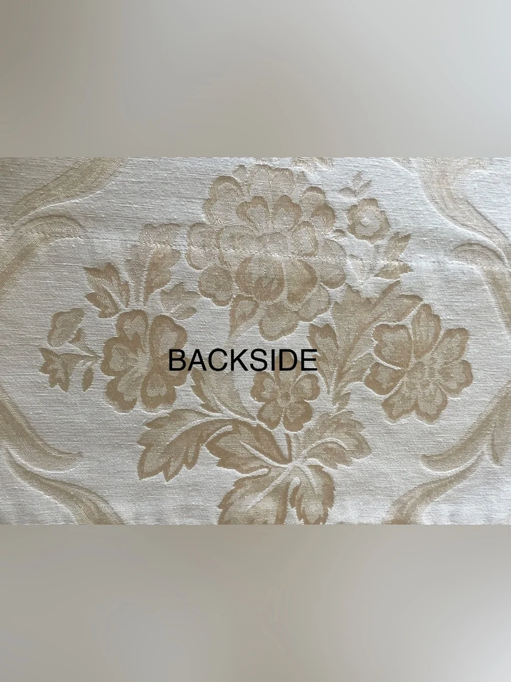 Elegant Tablecloth Mitered Corners Jacquard Champagne Cotton Blend 60x120